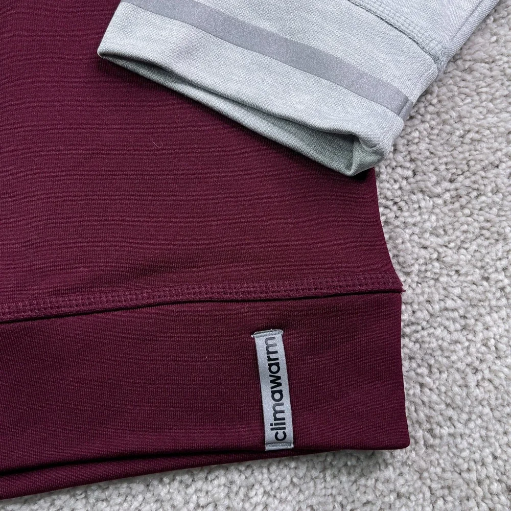 Texas A&M Aggies Sweatshirt Mens Large Maroon Gray Raglan‎ Adidas ClimaWarm